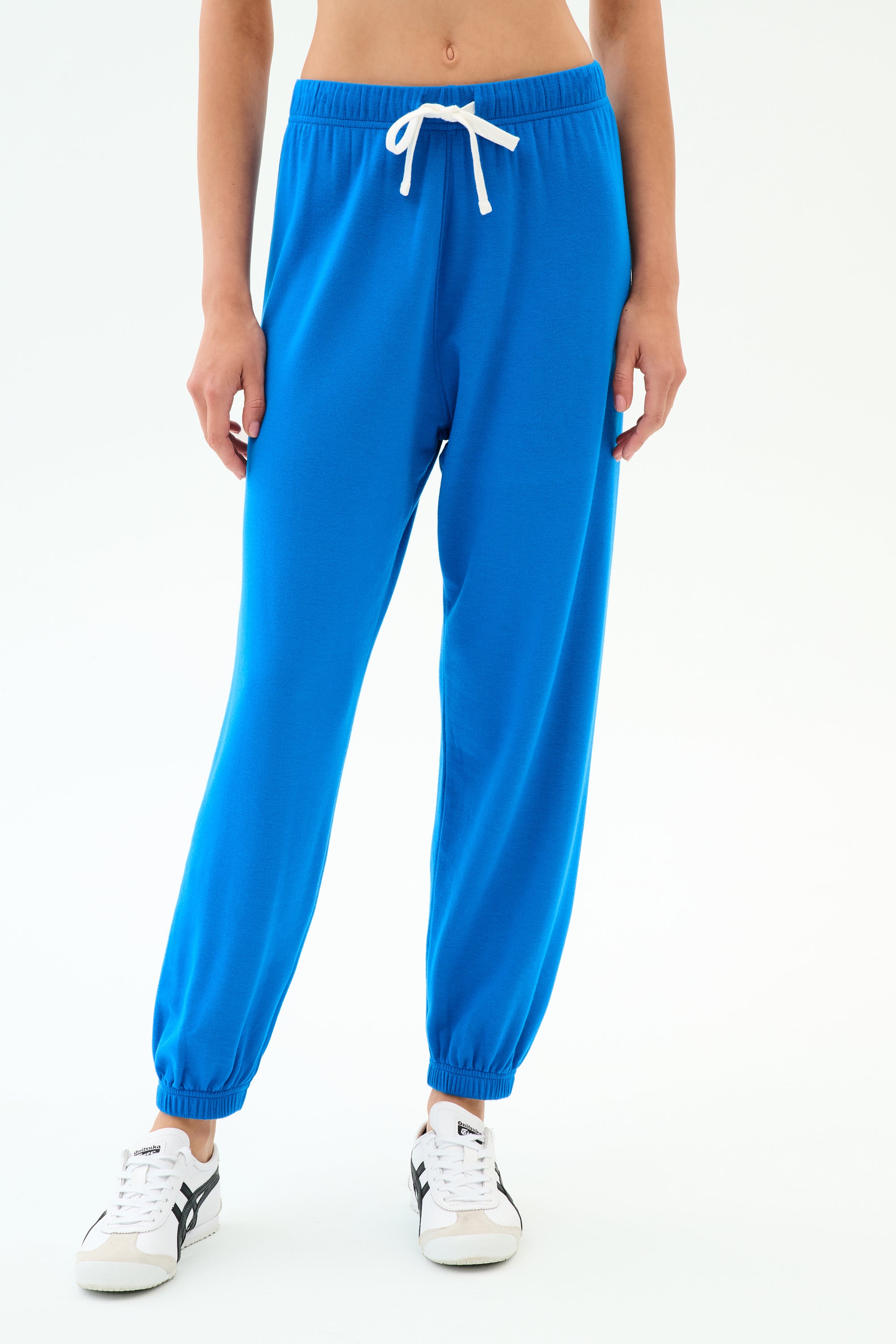Andie Oversized Fleece Sweatpant - Classic Blue