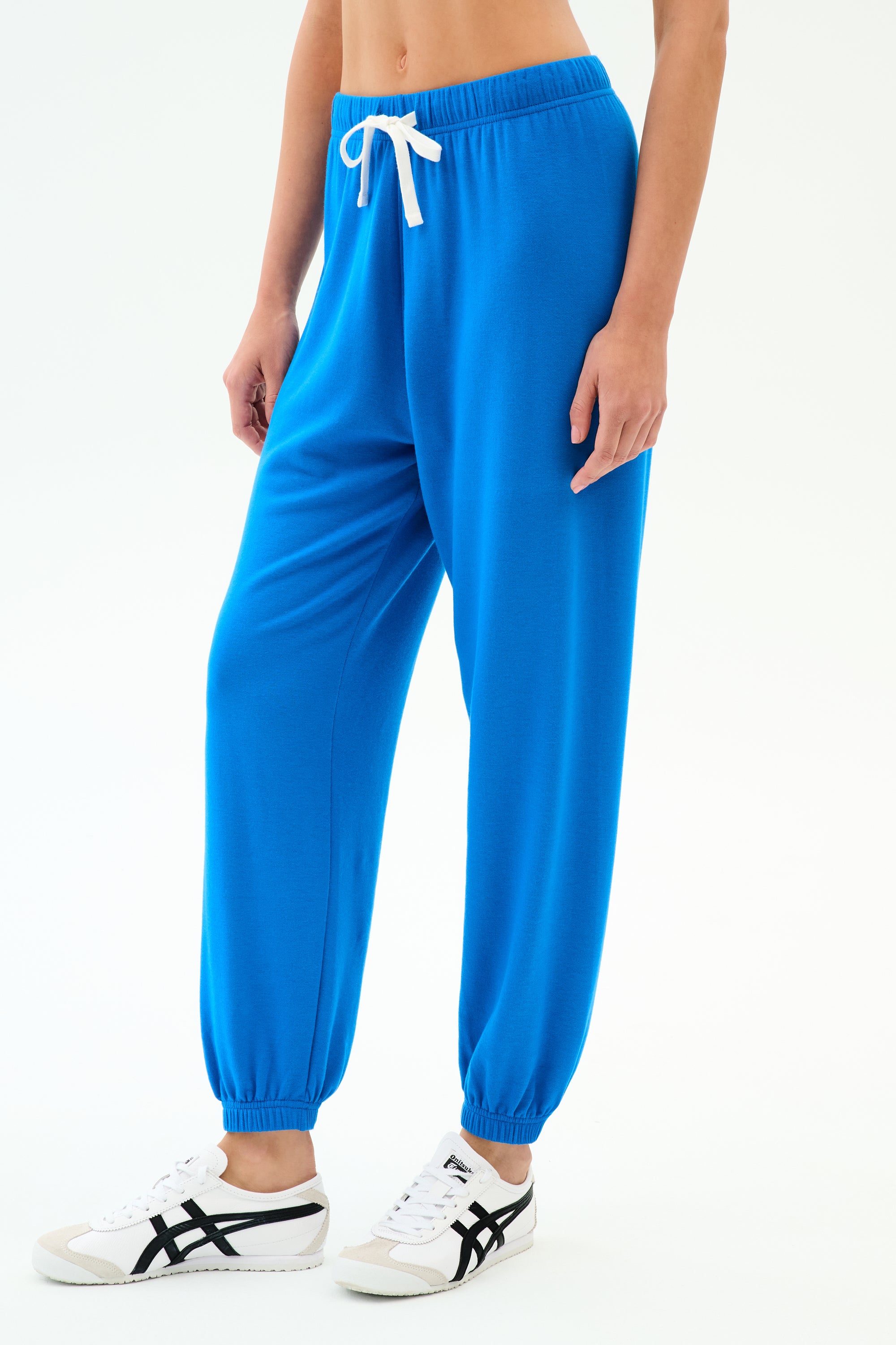 Andie Oversized Fleece Sweatpant - Classic Blue