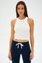 Kiki Rib Crop Tank - White