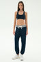 Andie Oversized Fleece Sweatpant W/ Stripe - Indigo