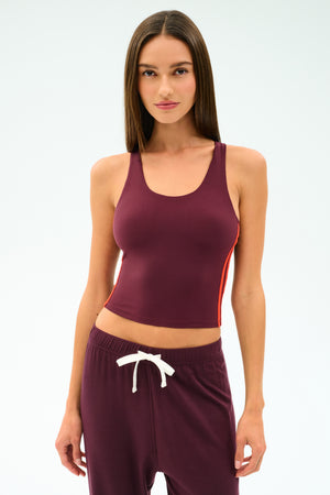 Ella Airweight Tank Dark Cherry Valencia