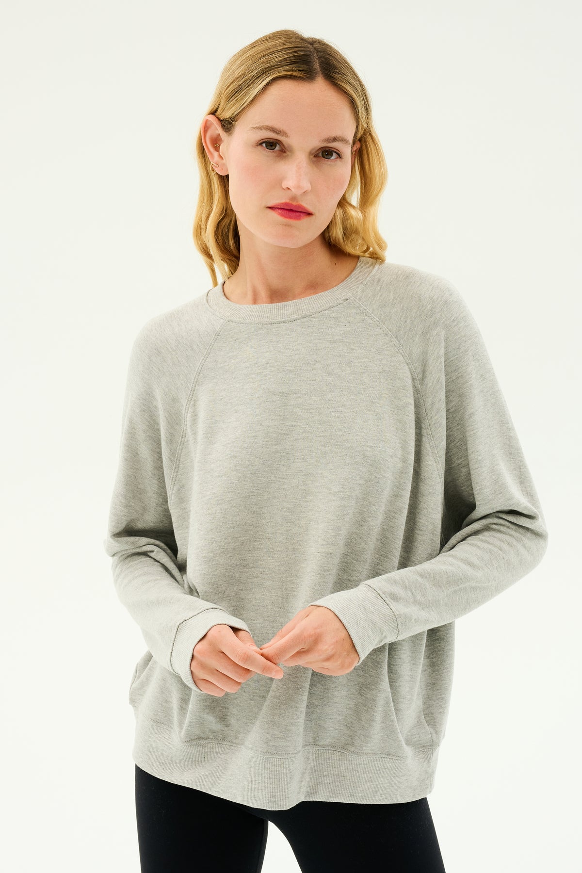 Andie Fleece Sweatshirt Heather Grey