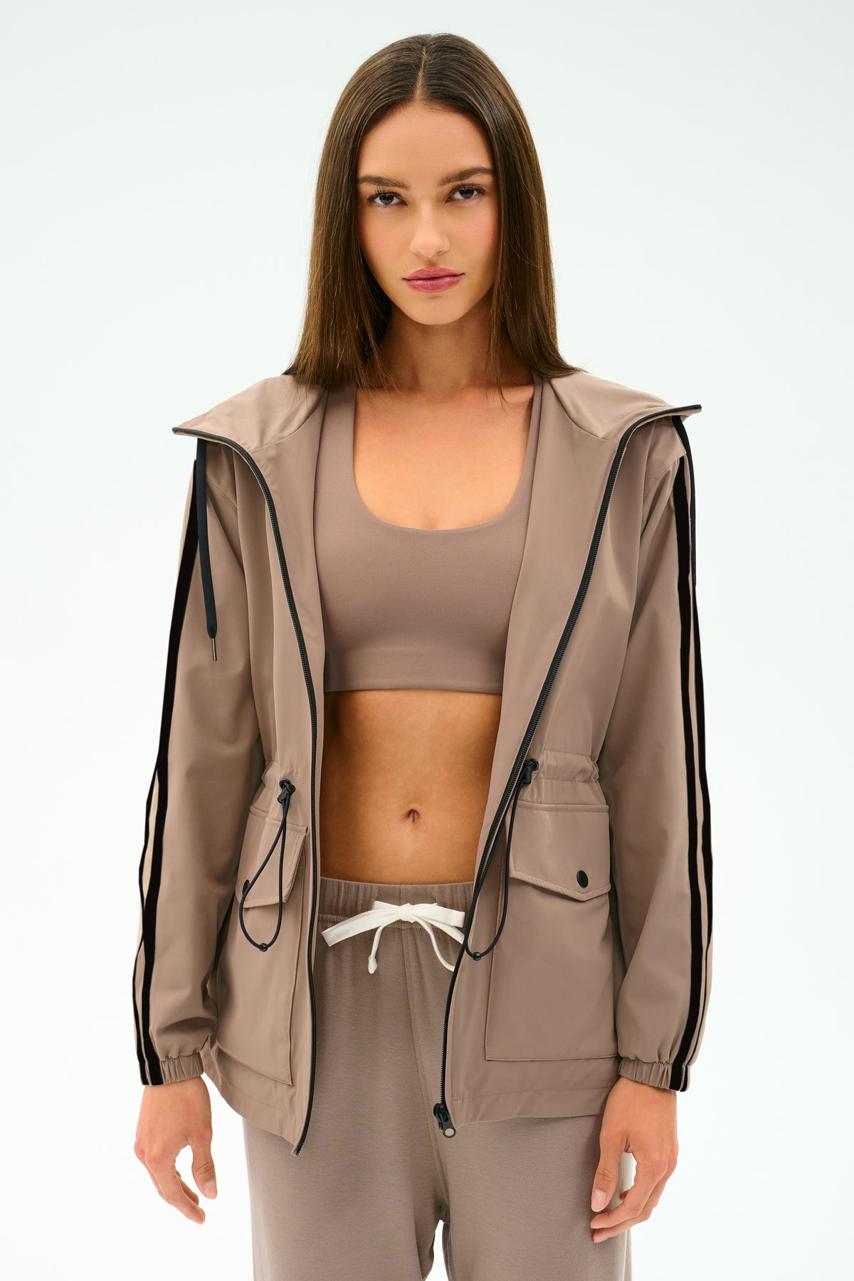 Reggie Water Repellent Jacket Latte Black