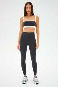 Clare High Waist Rigor 7/8 - Graphite/White