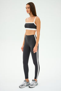 Clare High Waist Rigor 7/8 - Graphite/White