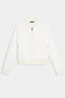The Airweight Bomber Jacket in white by SPLITS59 features a front zipper and ribbed cuffs, set against a plain background.