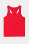 The SPLITS59 Mel Airweight Lite Tank in Pirate Red is displayed flat on a white background.
