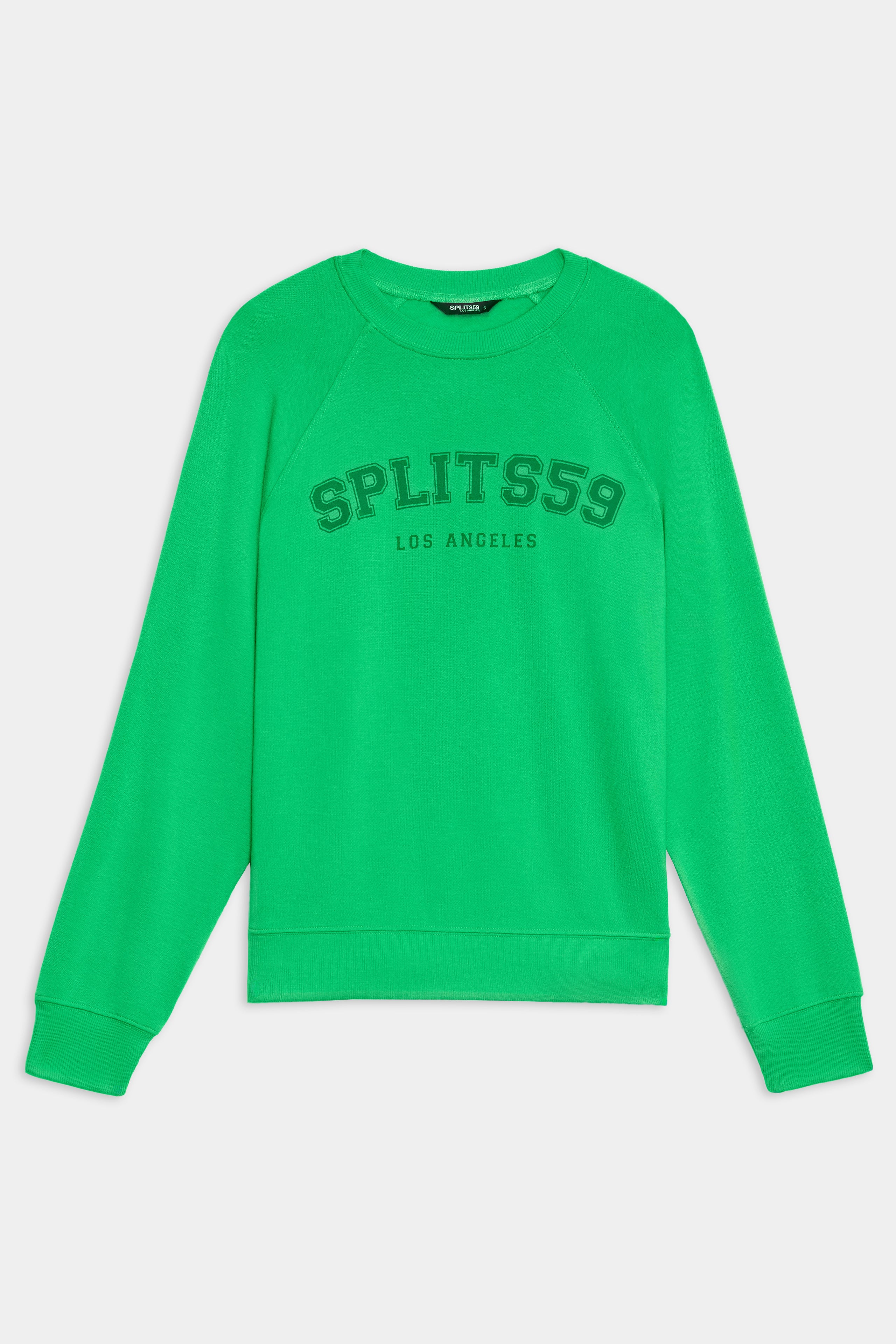 Andie Oversized Fleece Varsity Graphic Sweatshirt - Grass/Splits59