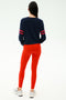 Brooks Stripe Fleece Sweatshirt - Indigo/Lotus Red