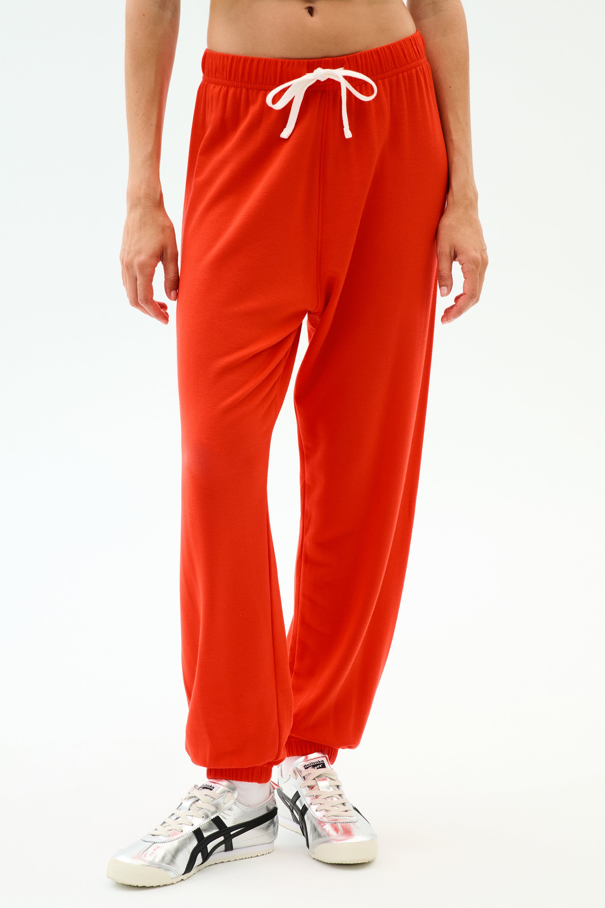Andie Oversized Fleece Sweatpant - Lotus Red – SPLITS59