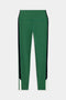 Discover SPLITS59's Layla Airweight High Waist 7/8 leggings in Arugula/Indigo. Perfect for hot yoga, these buttery soft leggings beautifully showcase their striking design against a white background.
