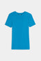 The SPLITS59 Louise Rib Short Sleeve is a solid bright blue, plain crew neck t-shirt with short sleeves, shown on a white background.