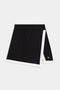 The Monah Rigor Skort by SPLITS59 in black with white trim features "SS9" on the lower right. Made from high-performance, moisture-wicking fabric, it combines comfort and style for intense workouts.
