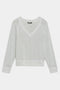 The Bennie Fleece V-Neck Sweatshirt by SPLITS59, in Heather Grey/White, offers long sleeves and a relaxed fit. Crafted with care in Los Angeles.
