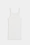 The Charlie Rib Tank - White by SPLITS59, a sleeveless top with spaghetti straps, is laid flat on a plain background and proudly made in Los Angeles.