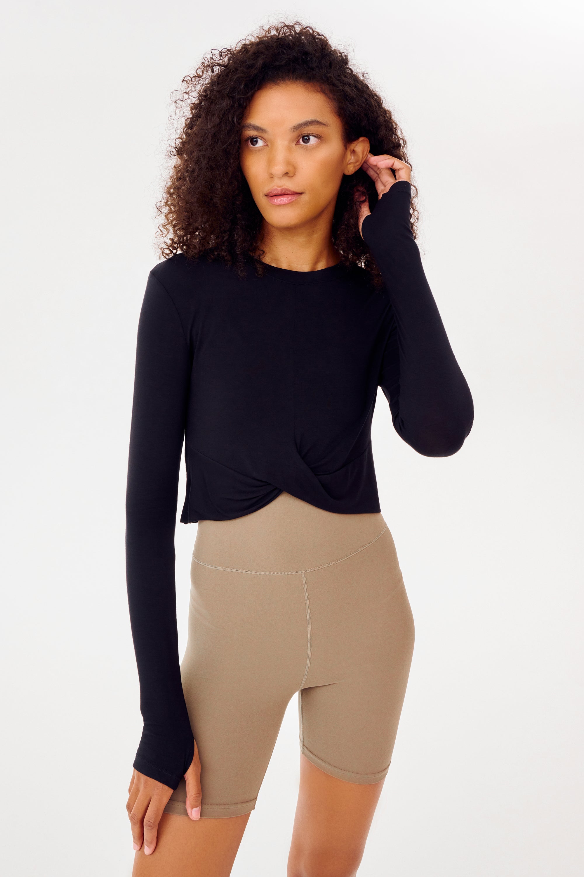 Daisy Jersey Tee - Black