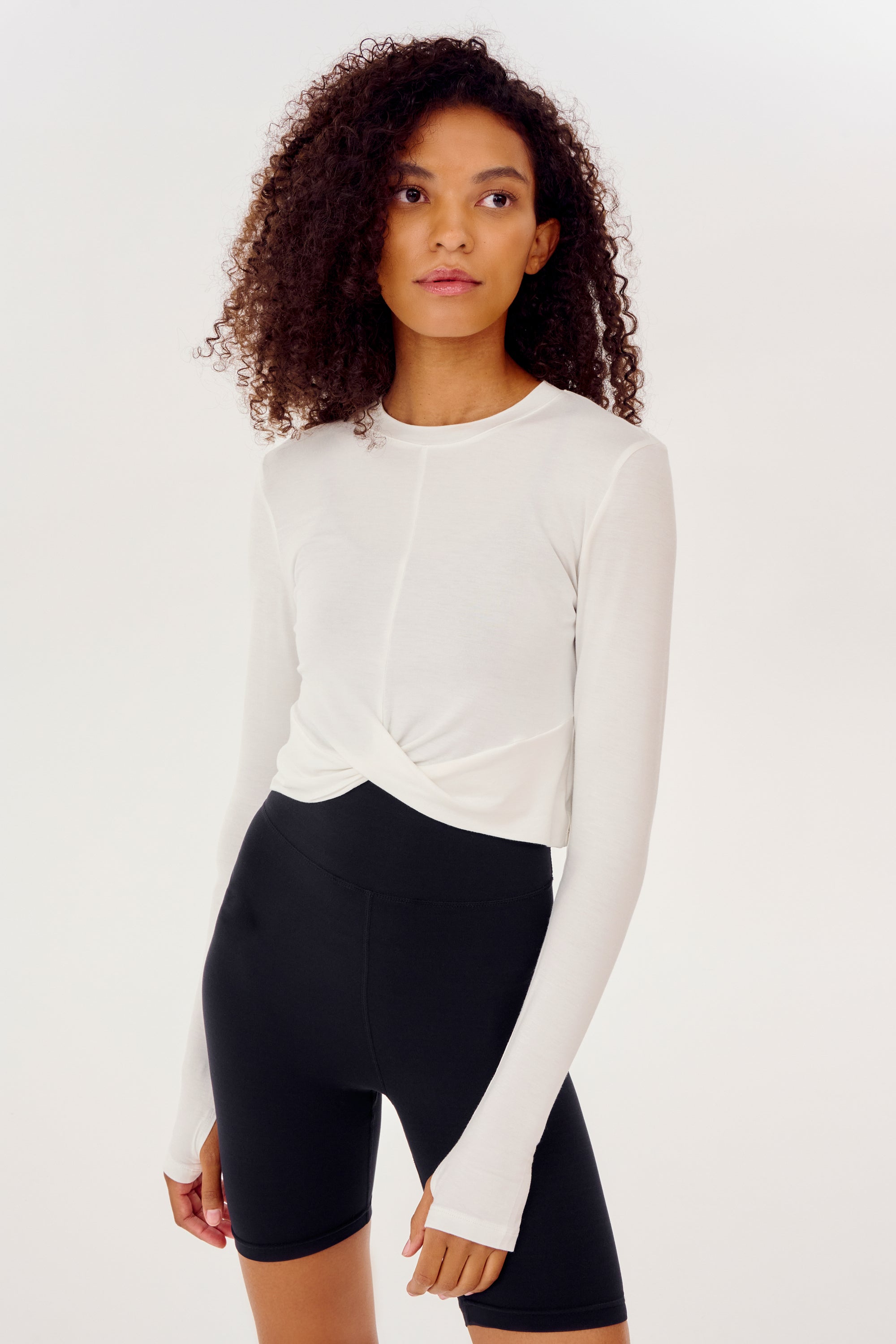 White Daisy L/S Jersey Tee