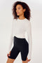  White Daisy L/S Jersey Tee Long Sleeved
