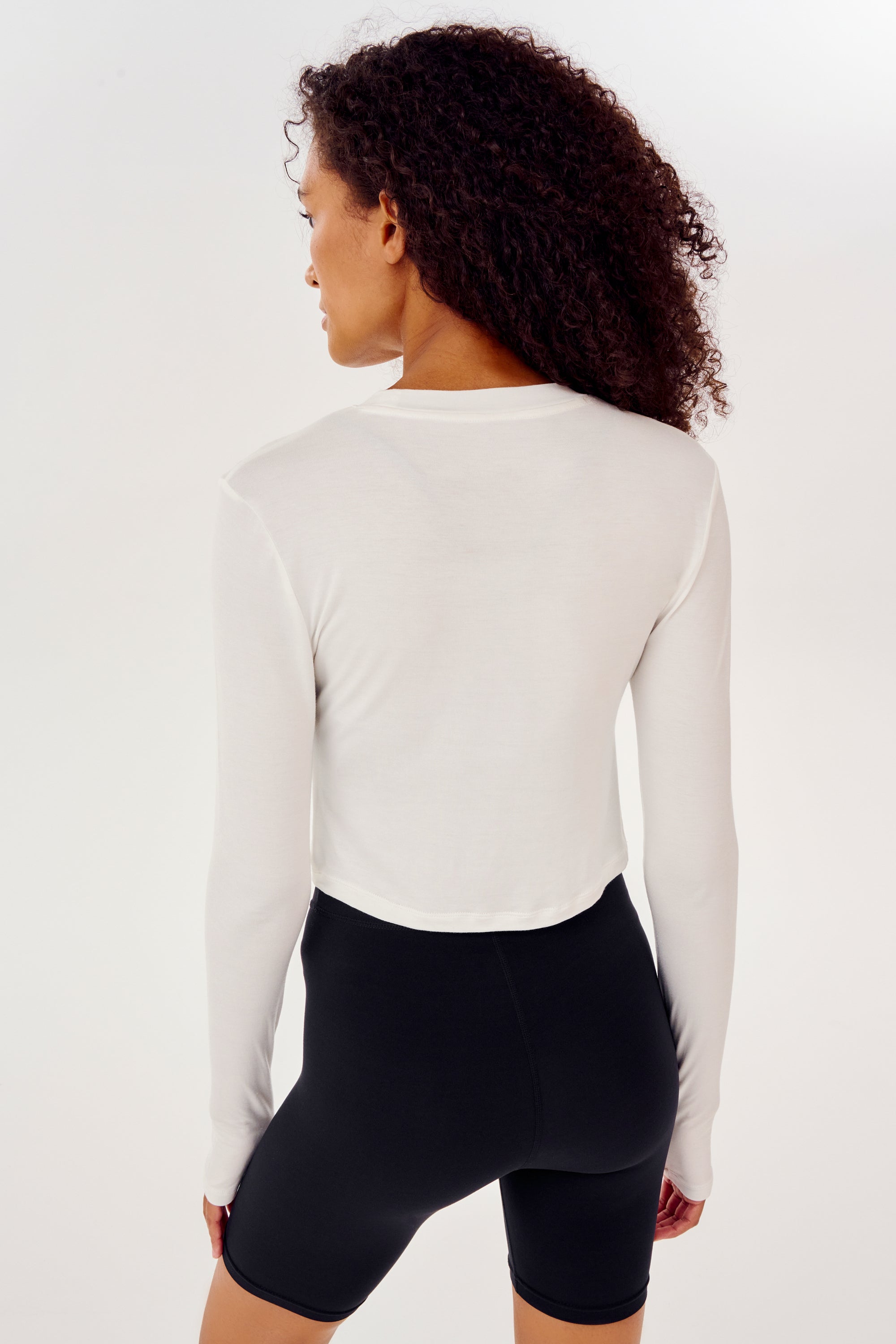  White Daisy L/S Jersey Tee Back View