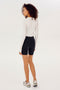  White Daisy L/S Jersey Tee displayed on a model