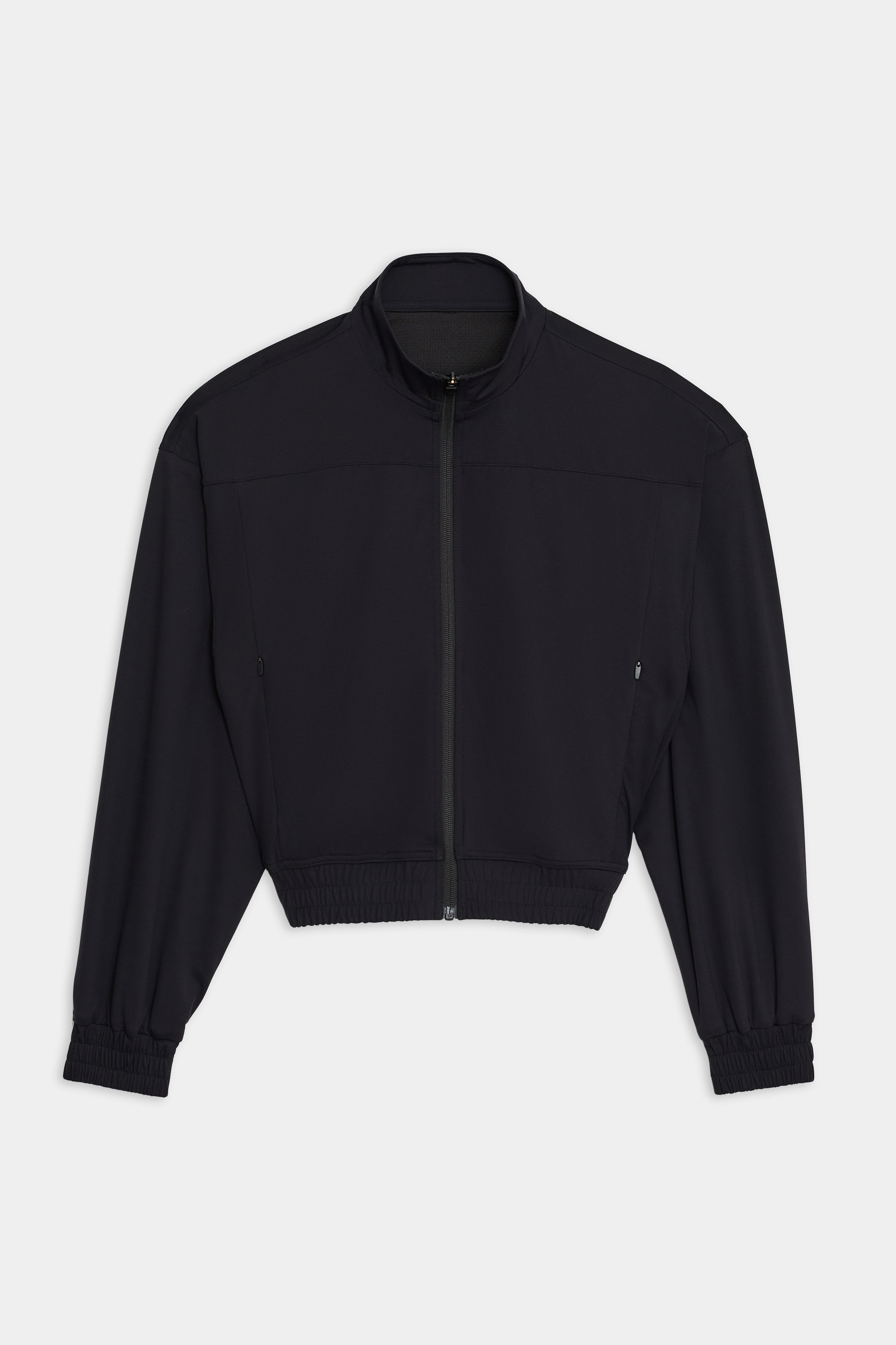 Harlowe Rigor Jacket - Black nylon bomber jacket by SPLITS59 on a white background.