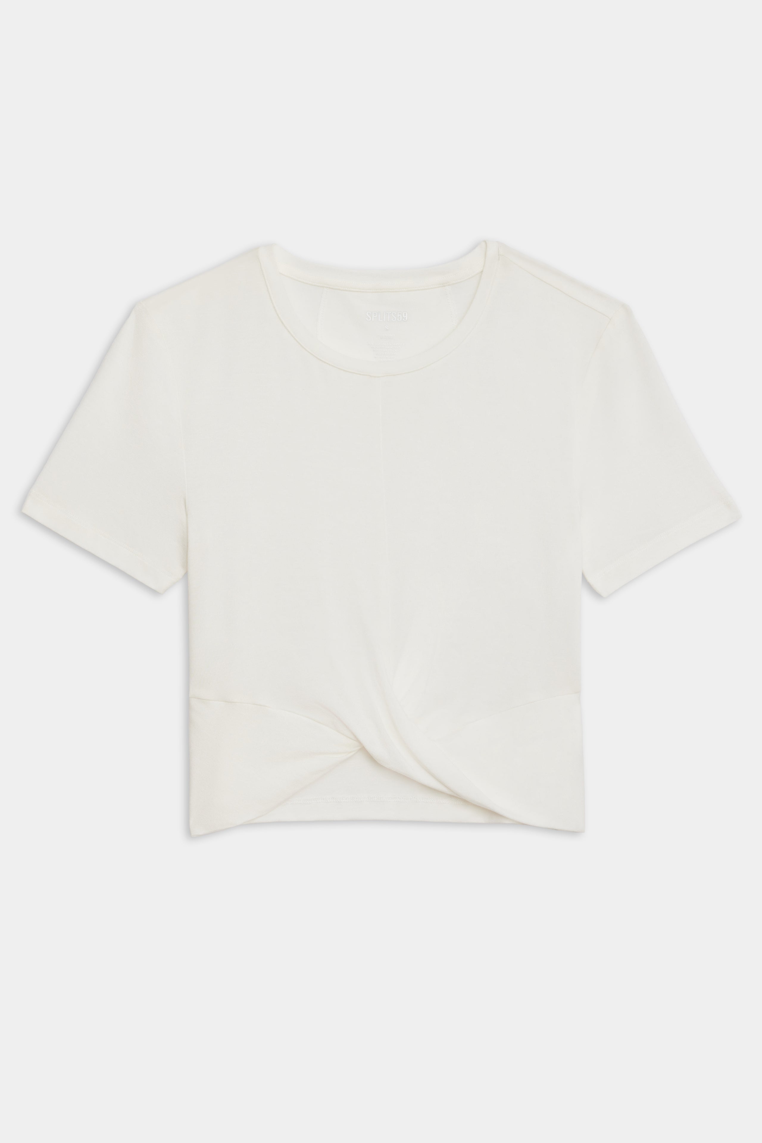 A flirty Daisy Jersey Tee - White with a knot on the front by SPLITS59.