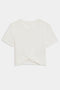 A flirty Daisy Jersey Tee - White with a knot on the front by SPLITS59.