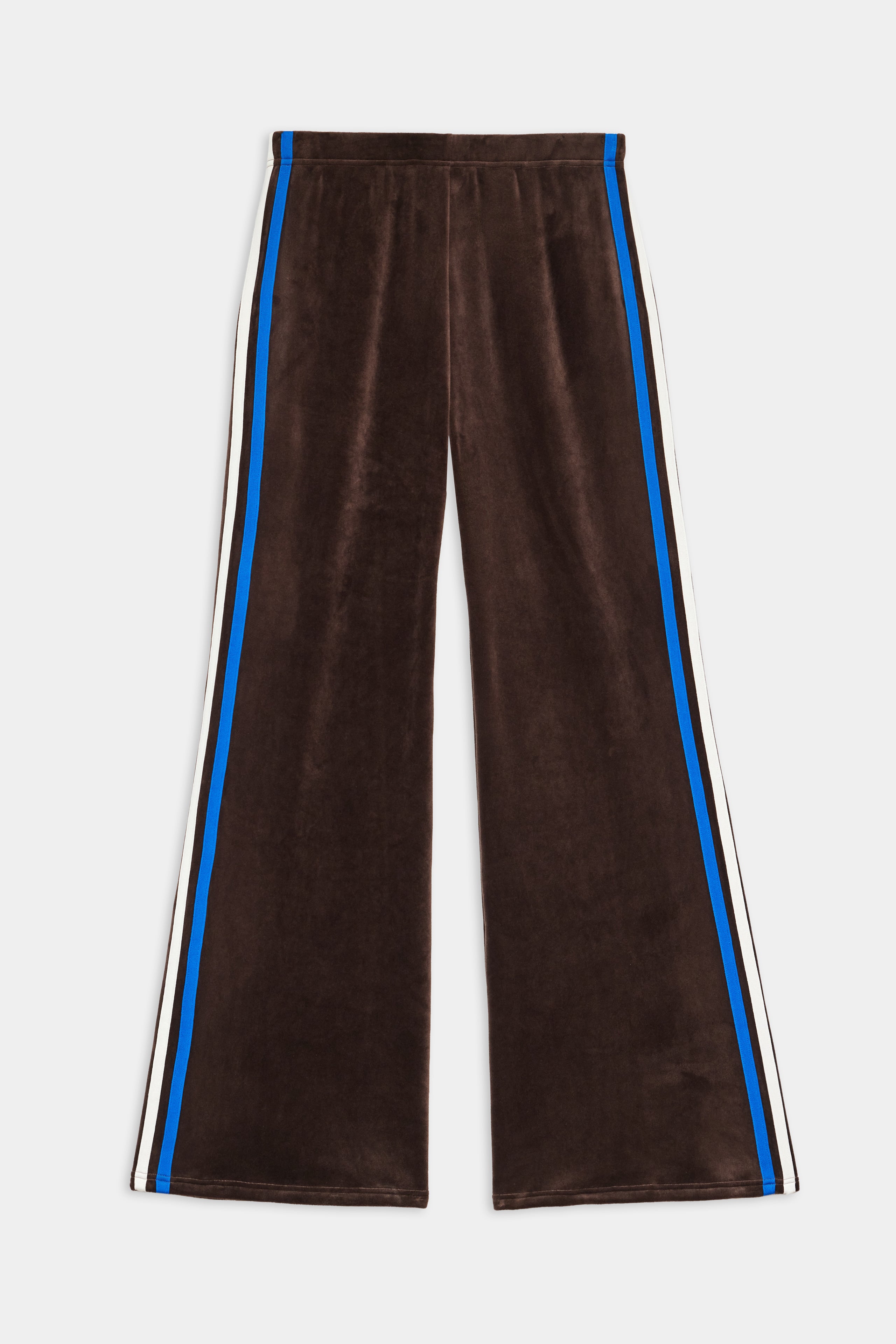 Heritage Velour Pant - Dark Chocolate/Classic Blue