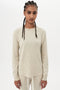 The women's Warm Up Fleece Sweatshirt in Heather Oat is sport inspired, featuring Los Angeles vibes by SPLITS59.