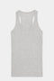Flat view of a light grey tank top 